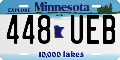 MN license plate 448UEB