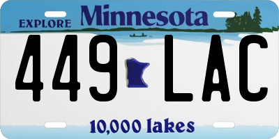 MN license plate 449LAC