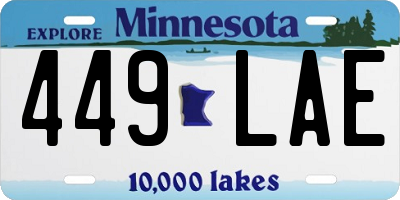 MN license plate 449LAE