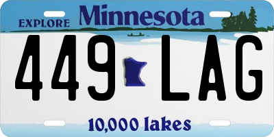 MN license plate 449LAG