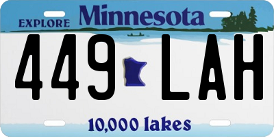 MN license plate 449LAH