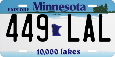 MN license plate 449LAL