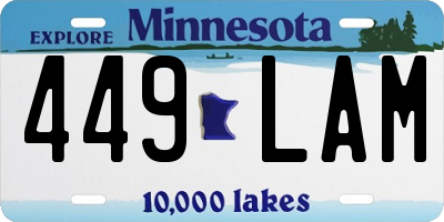MN license plate 449LAM