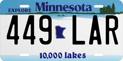 MN license plate 449LAR