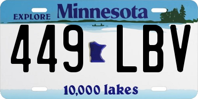 MN license plate 449LBV