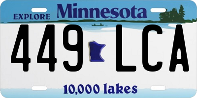 MN license plate 449LCA