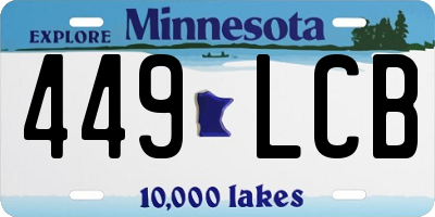 MN license plate 449LCB