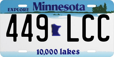 MN license plate 449LCC