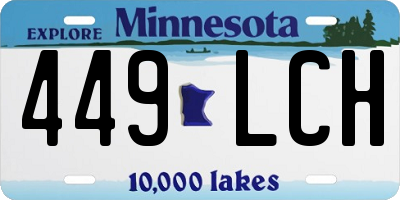 MN license plate 449LCH