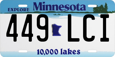 MN license plate 449LCI