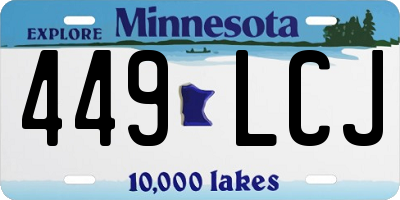 MN license plate 449LCJ