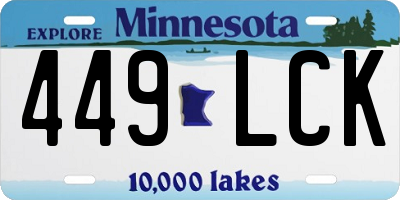 MN license plate 449LCK