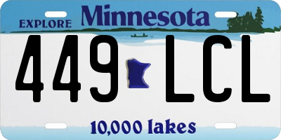 MN license plate 449LCL