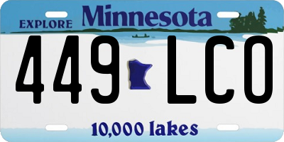 MN license plate 449LCO