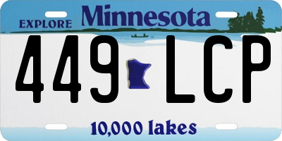 MN license plate 449LCP