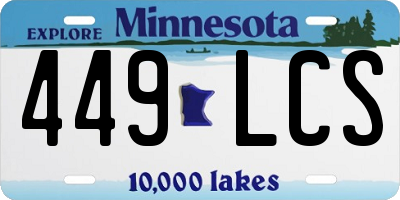 MN license plate 449LCS