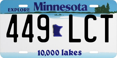 MN license plate 449LCT
