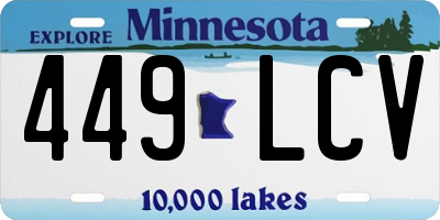 MN license plate 449LCV