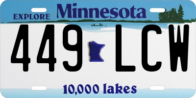 MN license plate 449LCW