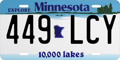MN license plate 449LCY