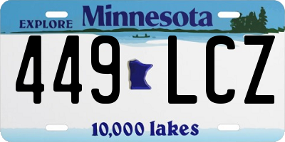 MN license plate 449LCZ