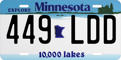 MN license plate 449LDD