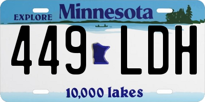 MN license plate 449LDH