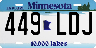 MN license plate 449LDJ