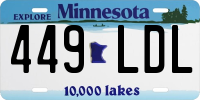 MN license plate 449LDL