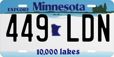 MN license plate 449LDN