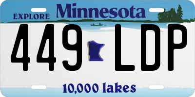 MN license plate 449LDP