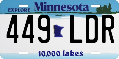 MN license plate 449LDR