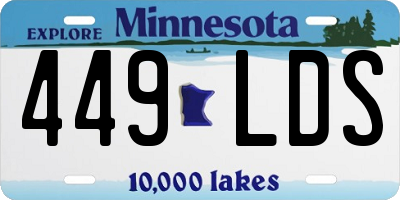 MN license plate 449LDS