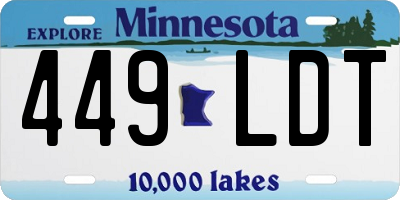 MN license plate 449LDT