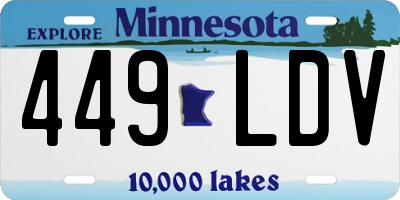 MN license plate 449LDV
