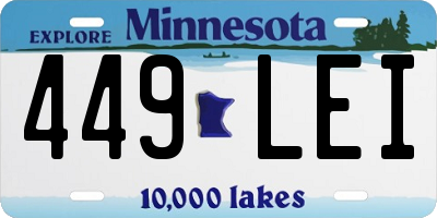 MN license plate 449LEI