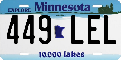 MN license plate 449LEL