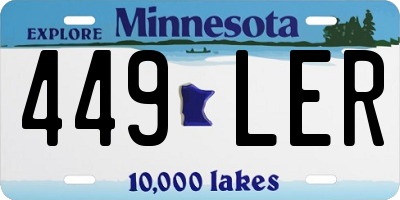 MN license plate 449LER