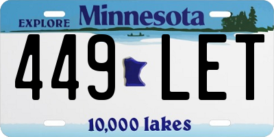 MN license plate 449LET