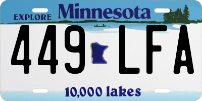 MN license plate 449LFA