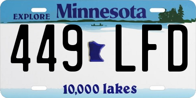 MN license plate 449LFD