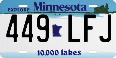 MN license plate 449LFJ
