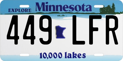 MN license plate 449LFR