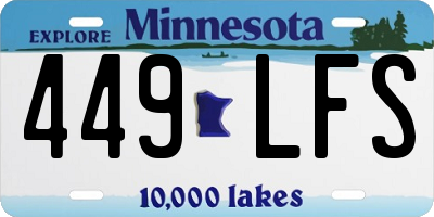 MN license plate 449LFS