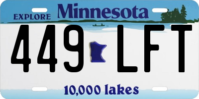 MN license plate 449LFT