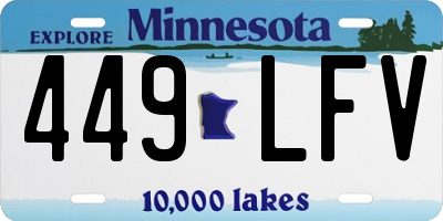 MN license plate 449LFV