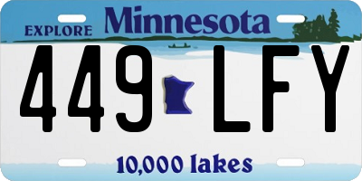 MN license plate 449LFY
