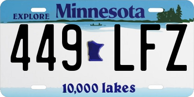 MN license plate 449LFZ
