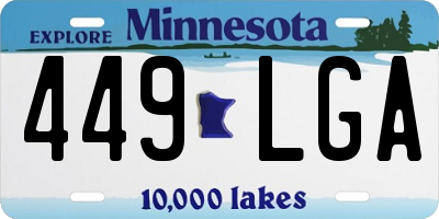 MN license plate 449LGA
