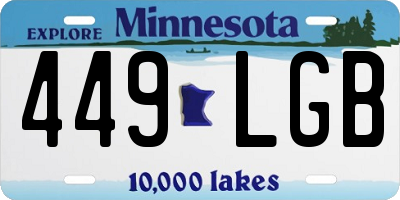 MN license plate 449LGB